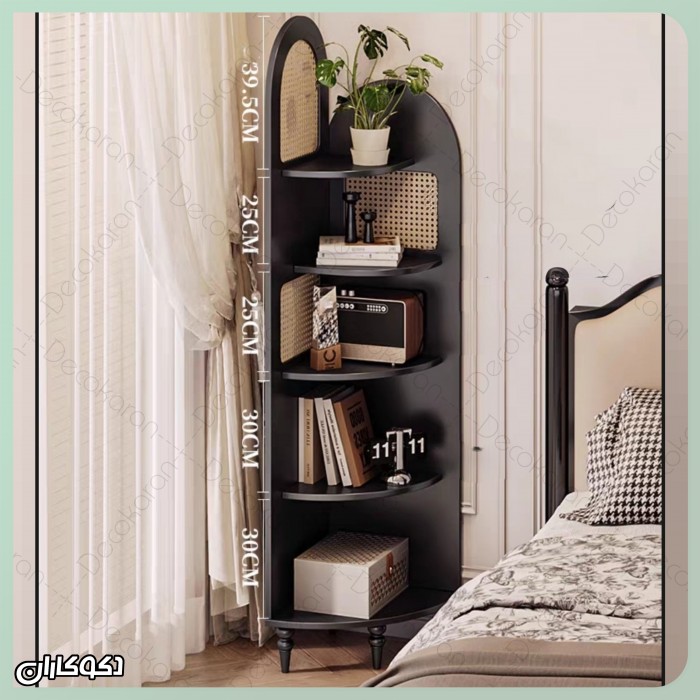 کتابخانه کنج حصیری دکوکاران | خرید هوشمندانه برای فضای شما