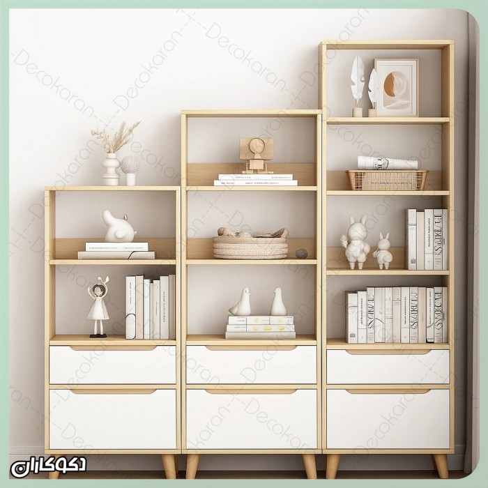 ست کتابخانه مدرن K104 | دیوار خود را به یک اثر هنری تبدیل کنید