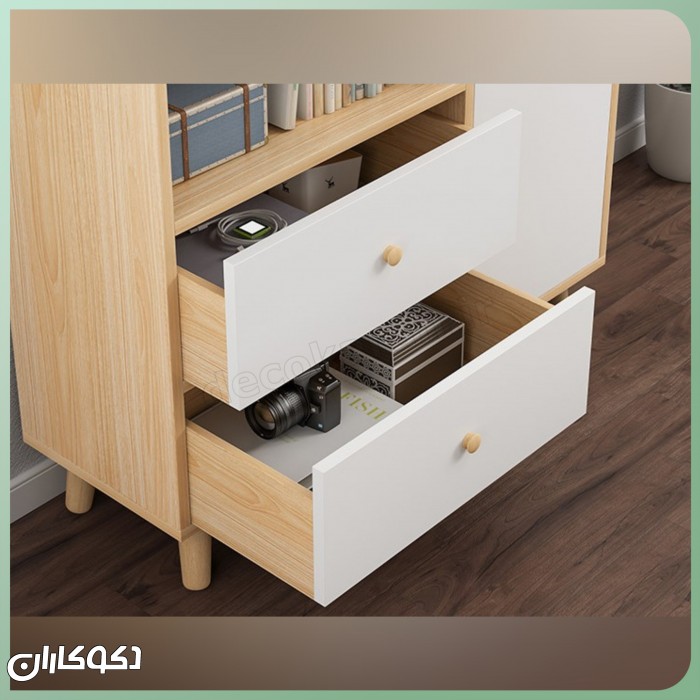 کتابخانه مدرن K106 | چیدمانی هوشمند برای نظم و زیبایی فضا