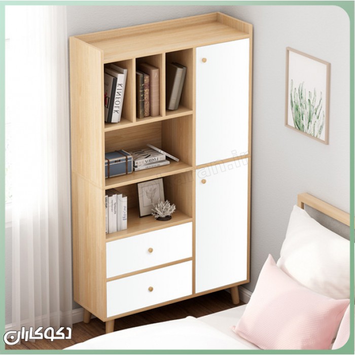 کتابخانه مدرن K106 | چیدمانی هوشمند برای نظم و زیبایی فضا