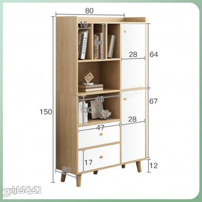 کتابخانه مدرن K106 | چیدمانی هوشمند برای نظم و زیبایی فضا