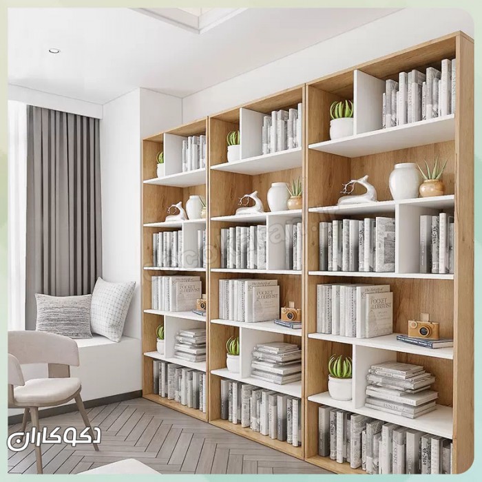 ست کتابخانه K108: هنر چیدمان ماژولار برای دیوار کتاب شما