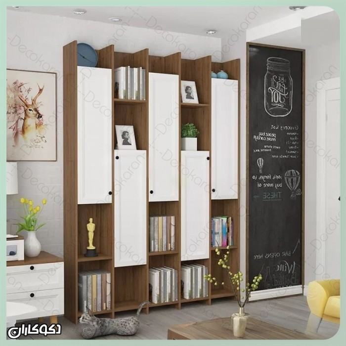 کتابخانه مدرن K111: تلفیق هنر و نظم در چیدمان امروزی