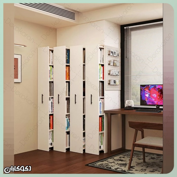 کتابخانه چرخدار باکس‌دار؛ راه‌حل هوشمندانه و مدرن برای نظم‌دهی و دکوراسیون خانه‌های کوچک