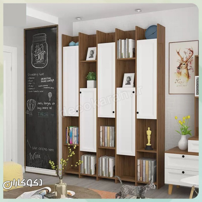 کتابخانه مدرن K111: تلفیق هنر و نظم در چیدمان امروزی