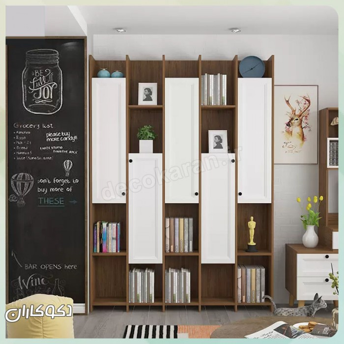 کتابخانه مدرن K111: تلفیق هنر و نظم در چیدمان امروزی