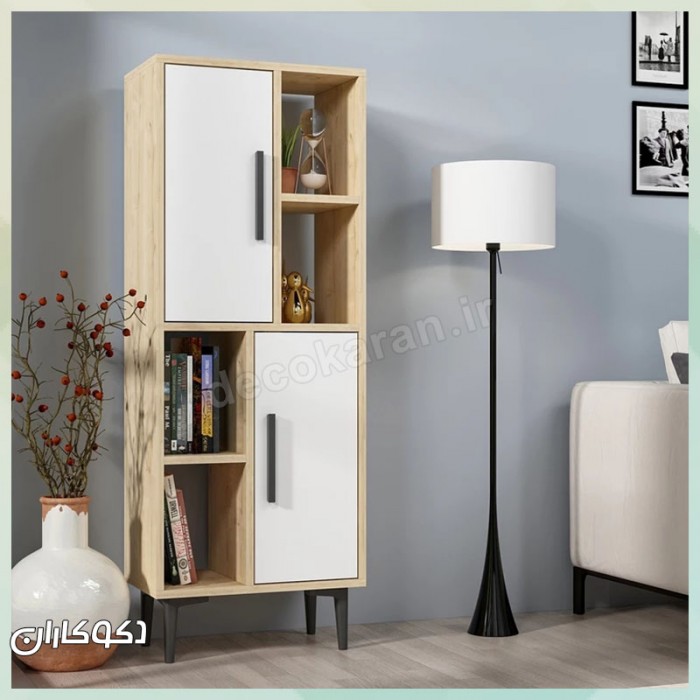 کتابخانه ستونی و شلف ایستاده مدل K122 (کم‌جا و مدرن)