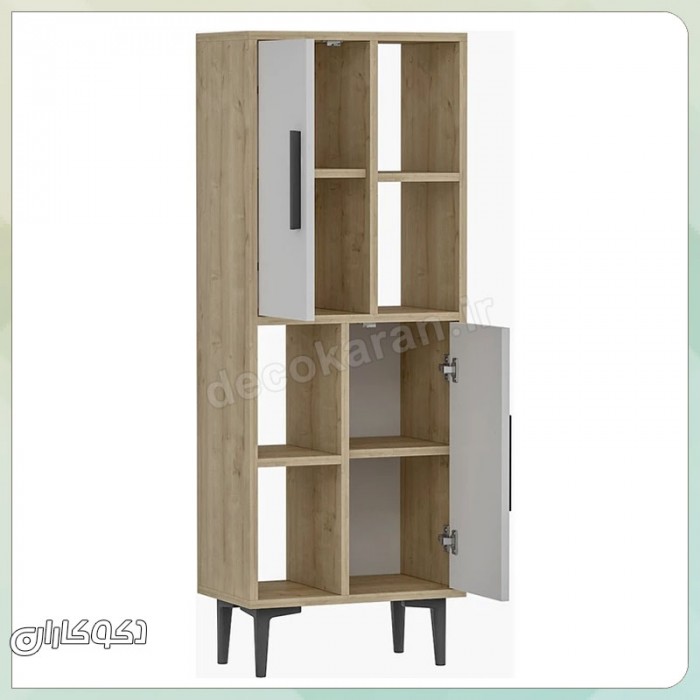 کتابخانه ستونی و شلف ایستاده مدل K122 (کم‌جا و مدرن)