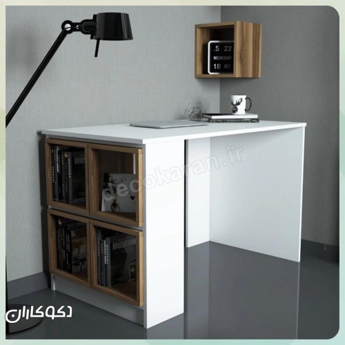 ست میز تحریر و کتابخانه دکوکاران مدل MTK137