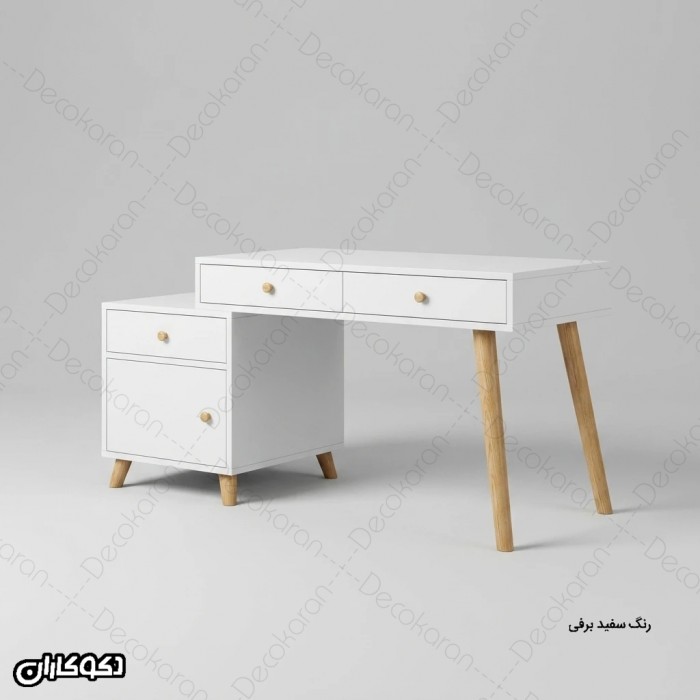 میز تحریر MDF کشودار با یونیت کناری مدل MT100