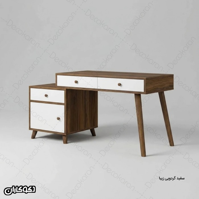 میز تحریر MDF کشودار با یونیت کناری مدل MT100
