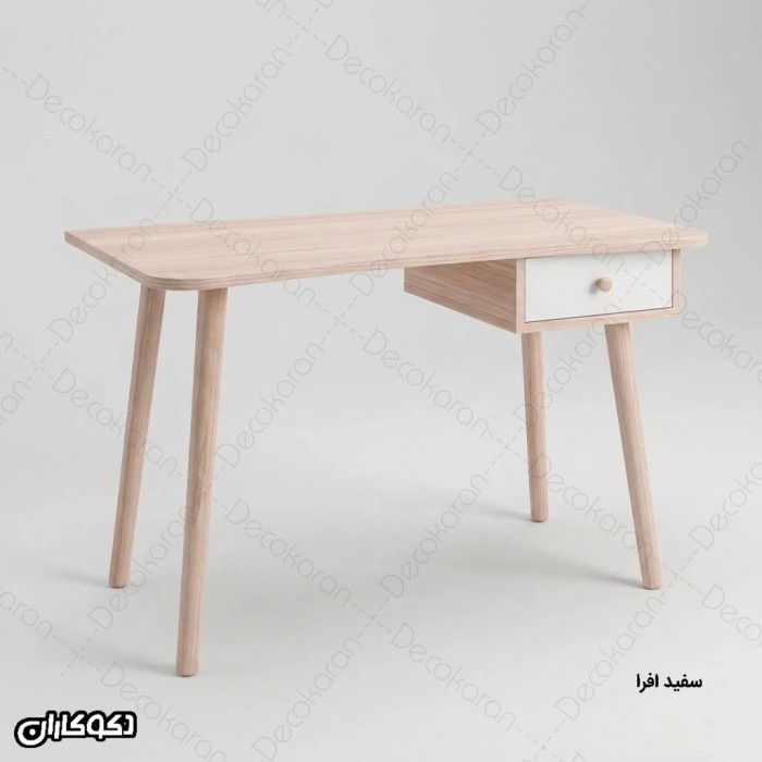 میز تحریر MDF سفید کشودار مدل MT101