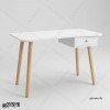 میز تحریر MDF سفید کشودار مدل MT101