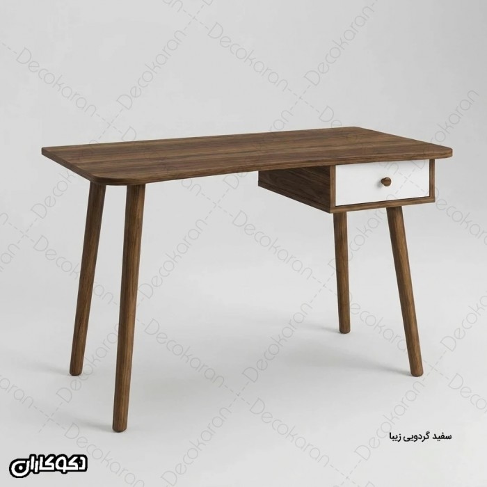 میز تحریر MDF سفید کشودار مدل MT101