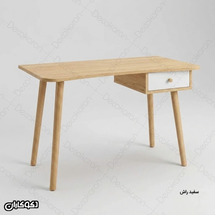 میز تحریر MDF سفید کشودار مدل MT101
