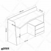 میز تحریر MDF دو کشو مدل MT120