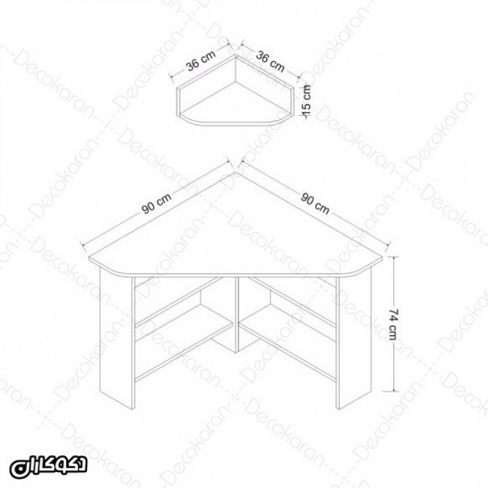 میز تحریر کنج MDF مدل MT119