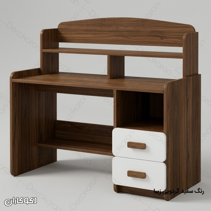 میز تحریر MDF کتابخانه‌ای مدل MT127 دکوکاران