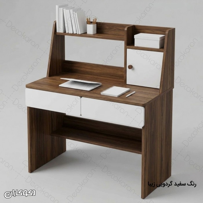 میز تحریر MDF مدل MT129 دکوکاران با کمد و کشو