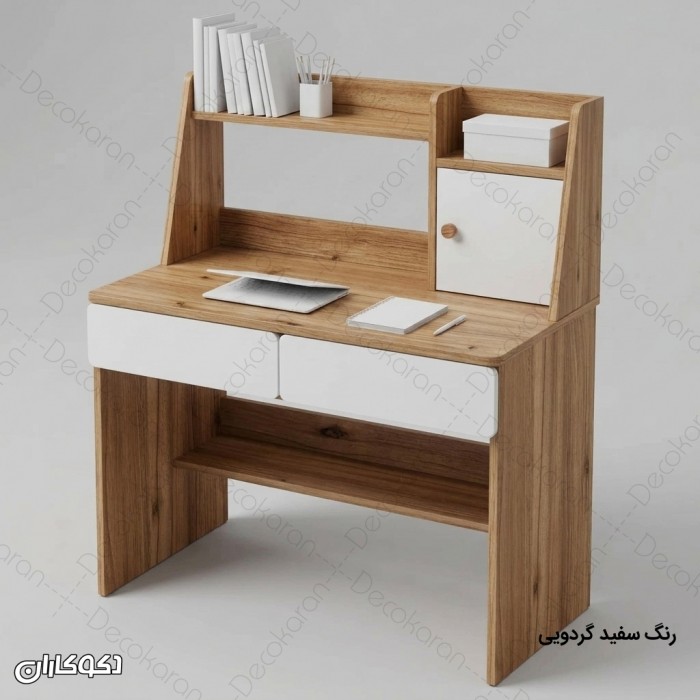 میز تحریر MDF مدل MT129 دکوکاران با کمد و کشو