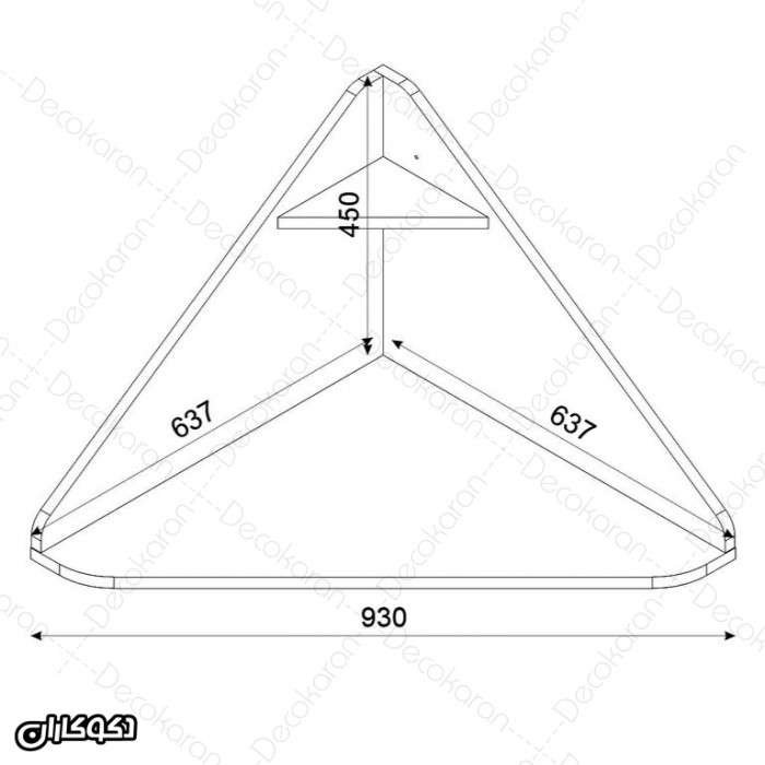 میز تحریر MDF کنج دیواری مدل MT124 دکوکاران