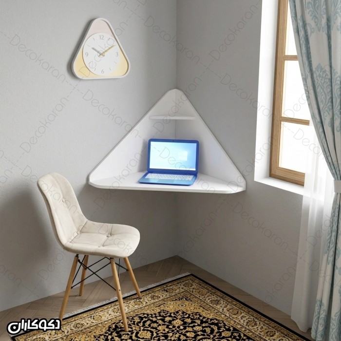 میز تحریر MDF کنج دیواری مدل MT124 دکوکاران