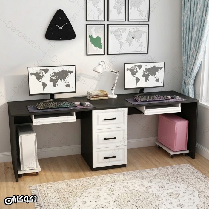 میز تحریر دو نفره MDF مدل MT136 سه کشو