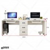 میز تحریر دو نفره MDF مدل MT136 سه کشو