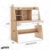 میز تحریر MDF مدل MT131 دکوکاران کتابخانه‌دار و کشودار