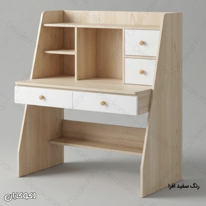 میز تحریر MDF مدل MT131 دکوکاران کتابخانه‌دار و کشودار