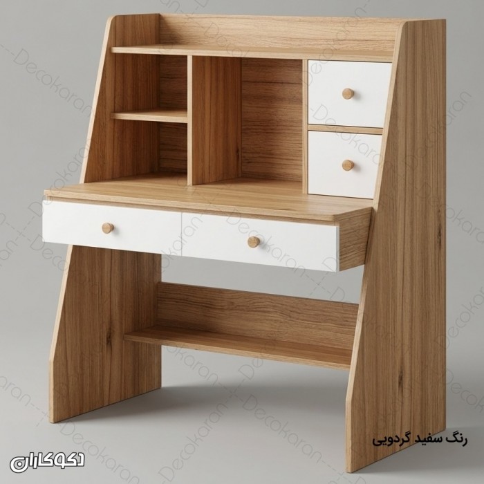 میز تحریر MDF مدل MT131 دکوکاران کتابخانه‌دار و کشودار