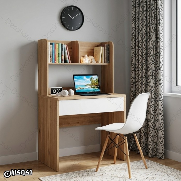 میز تحریر MDF کتابخانه‌دار و کشودار مدل MT132