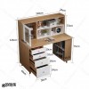 میز تحریر MDF کتابخانه‌دار و چهارکشو مدل MT133