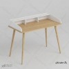 میز تحریر MDF مدل MT138 پایه‌دار با قفسه رومیزی