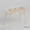 میز تحریر MDF مدل MT138 پایه‌دار با قفسه رومیزی