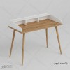 میز تحریر MDF مدل MT138 پایه‌دار با قفسه رومیزی