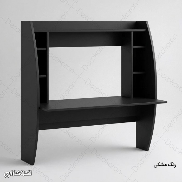 میز تحریر دیواری مدل MT140 با قفسه کتابخانه