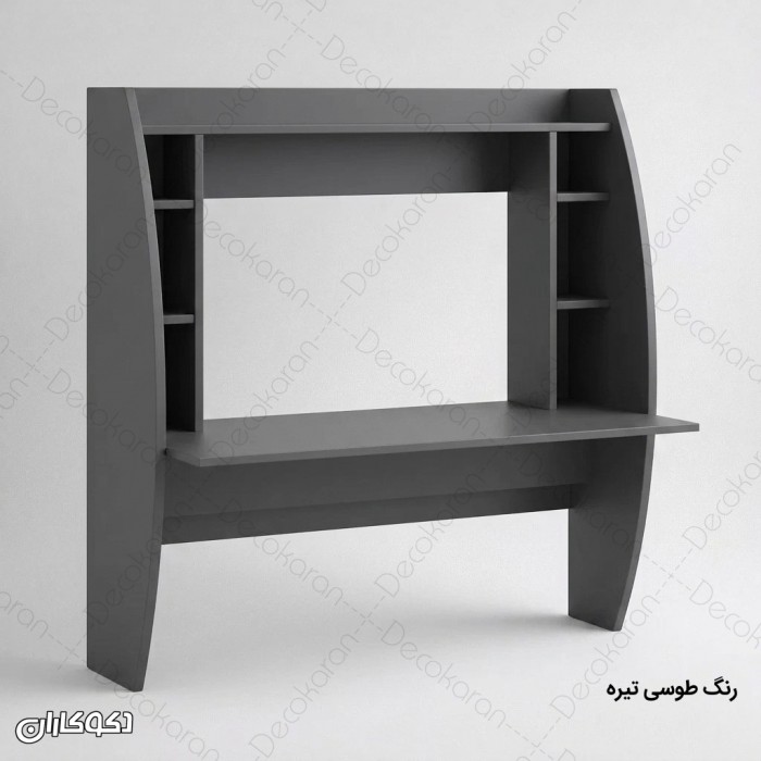 میز تحریر دیواری مدل MT140 با قفسه کتابخانه