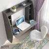 میز تحریر دیواری مدل MT140 با قفسه کتابخانه