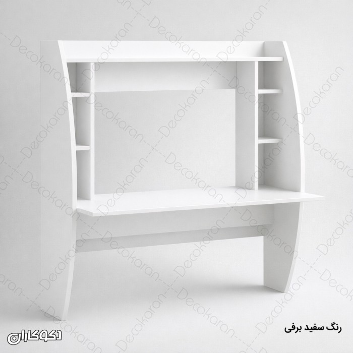 میز تحریر دیواری مدل MT140 با قفسه کتابخانه