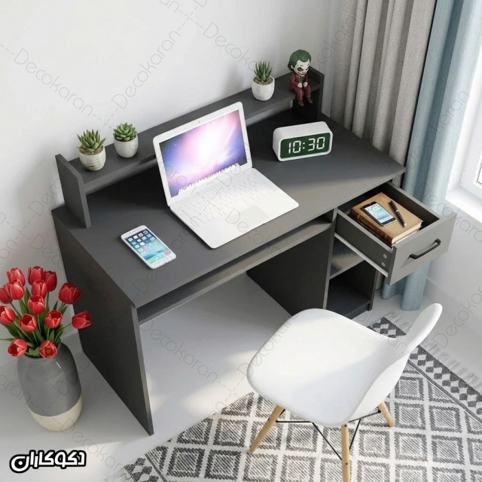 میز تحریر مدل MT141 دکوکاران با کشو و قفسه