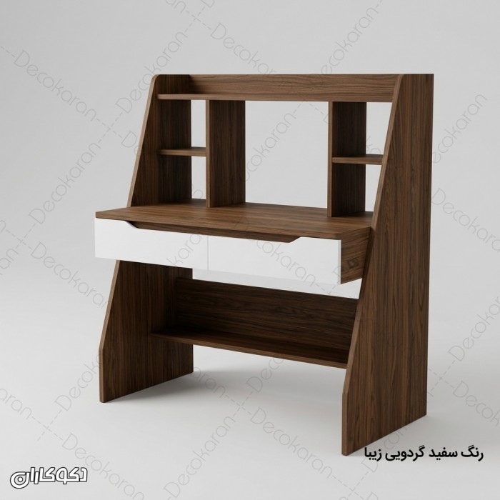 میز تحریر مدل MT144 دکوکاران با قفسه و کشو