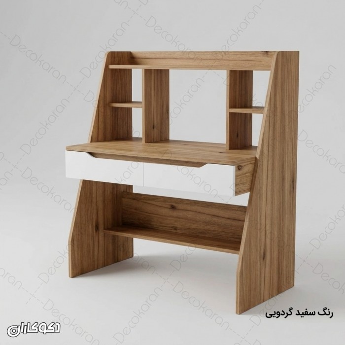 میز تحریر مدل MT144 دکوکاران با قفسه و کشو