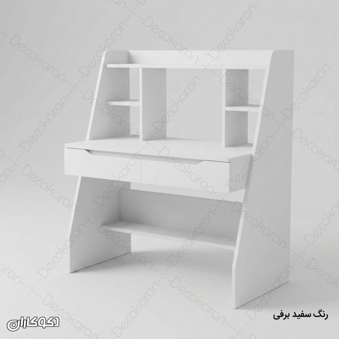 میز تحریر مدل MT144 دکوکاران با قفسه و کشو