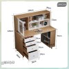 میز تحریر MT133؛ طراحی کتابخانه‌دار شیک و چندمنظوره برای خانه‌های مدرن