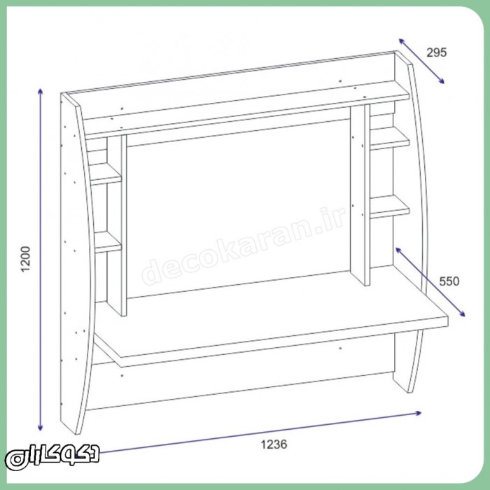 میز تحریر دیواری MT140 دکوکاران؛ ترکیب کم‌جا بودن و کارایی مدرن