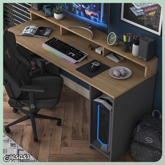 میز گیمینگ MT143؛ تجربه حرفه‌ای بازی با طراحی چندکاره و مدرن دکوکاران