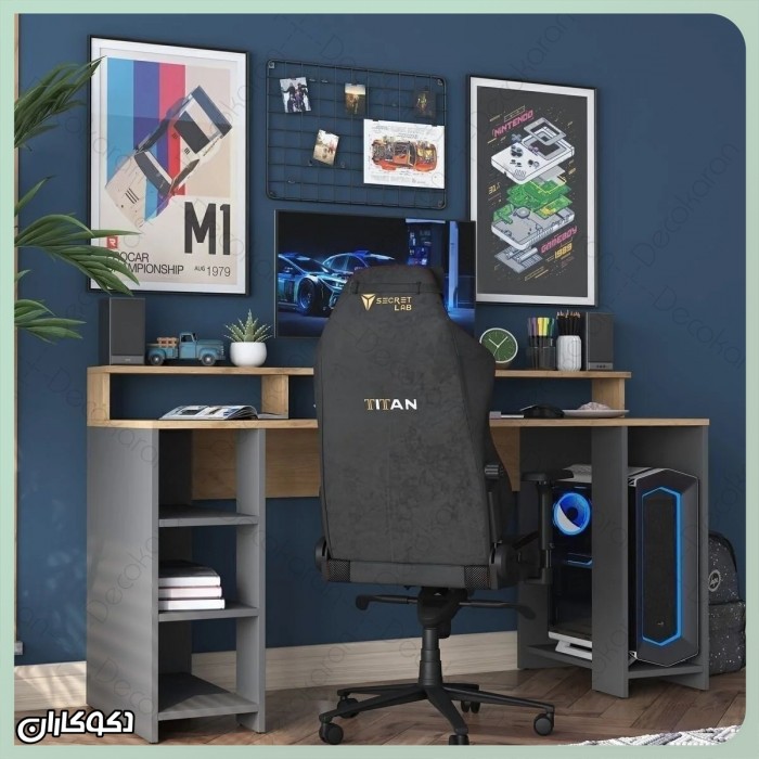 میز گیمینگ MT143؛ تجربه حرفه‌ای بازی با طراحی چندکاره و مدرن دکوکاران