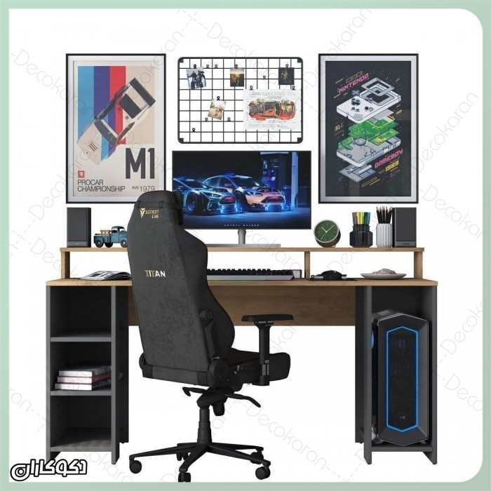 میز گیمینگ MT143؛ تجربه حرفه‌ای بازی با طراحی چندکاره و مدرن دکوکاران