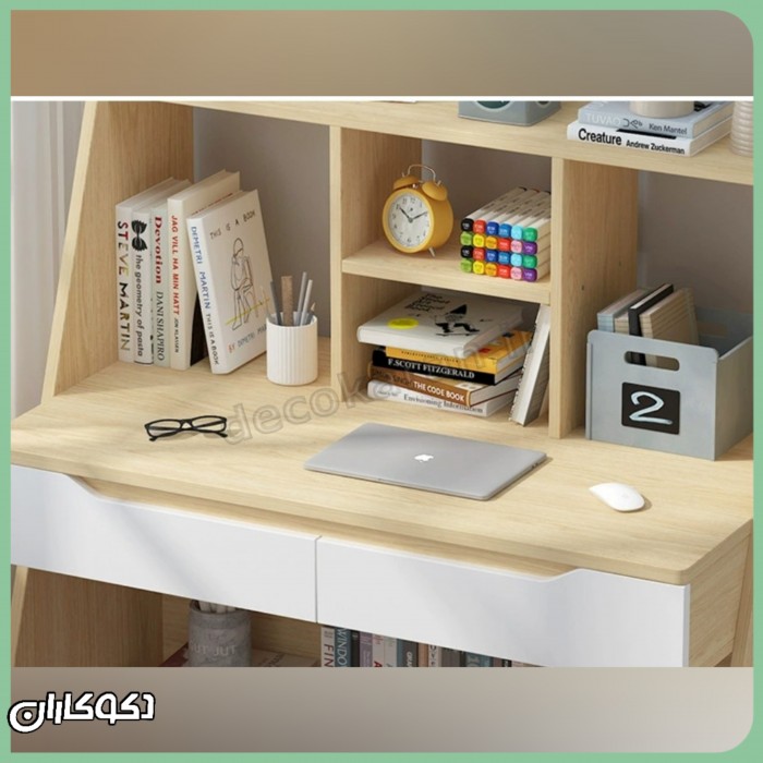 میز تحریر کتابخانه دار MT144 | مدرن، کم جا و کاربردی